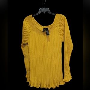 Ashley Stewart Pleated Off Shoulder Shirt